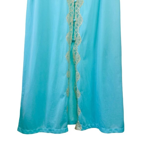 Vintage 1970 Emilio Pucci Formfit Rogers Blue mint Nightgown Robe M medi… - Picture 5 of 10